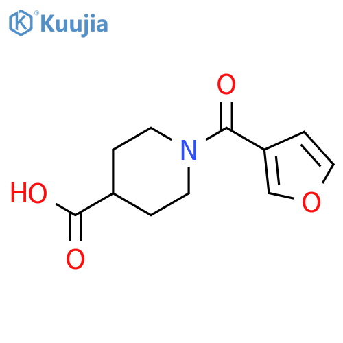 1-(furan-3-carbonyl)piperidine-4-carboxylic acid structure
