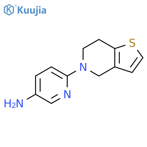 6-{4H,5H,6H,7H-Thieno3,2-cpyridin-5-yl}pyridin-3-amine structure