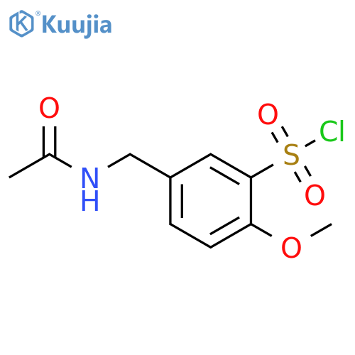 5-(acetamidomethyl)-2-methoxybenzene-1-sulfonyl chloride structure
