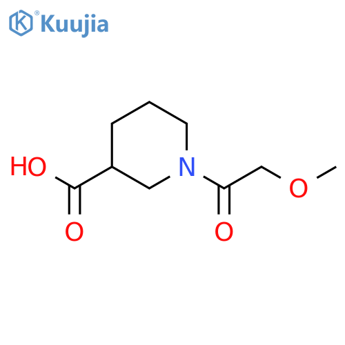 1-(methoxyacetyl)piperidine-3-carboxylic Acid structure