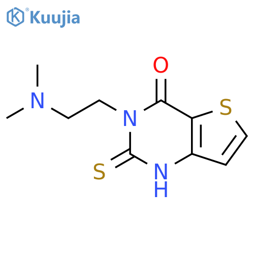 3-2-(dimethylamino)ethyl-2-sulfanylidene-1H,2H,3H,4H-thieno3,2-dpyrimidin-4-one structure