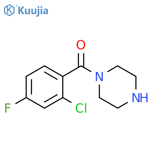 1-(2-chloro-4-fluorobenzoyl)piperazine structure