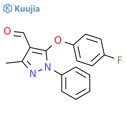5-(4-Fluorophenoxy)-3-Methyl-1-Phenyl-1h-Pyrazole-4-Carbaldehyde structure