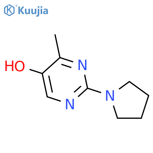 4-methyl-2-(pyrrolidin-1-yl)pyrimidin-5-ol structure
