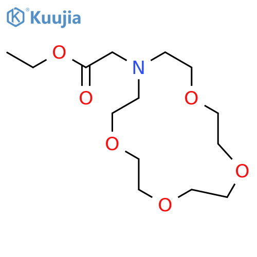 1,4,7,10-Tetraoxa-13-azacyclopentadecane-13-acetic acid, ethyl ester structure