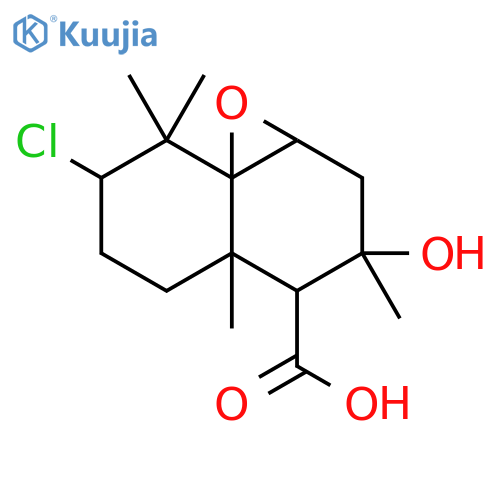 (1aS,8aS)-7α-Chlorooctahydro-3β-hydroxy-3,4aα,8,8-tetramethyl-3H-naphth[1,8a-b]oxirene-4α-carboxylic acid structure