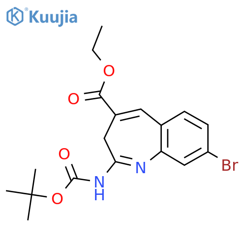 Ethyl 8-bromo-2-((tert-butoxycarbonyl)amino)-3H-benzo[b]azepine-4-carboxylate structure