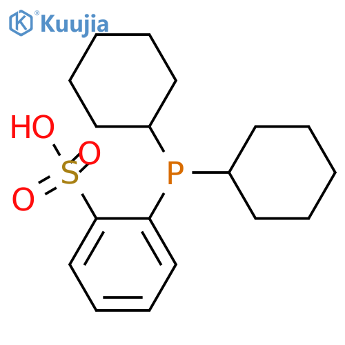 Benzenesulfonic acid, 2-(dicyclohexylphosphino)- structure