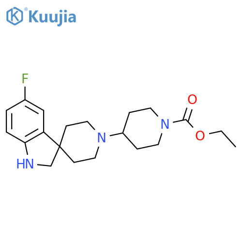 Ethyl 4-(5-fluorospiro[indoline-3,4'-piperidin]-1'-yl)piperidine-1-carboxylate structure