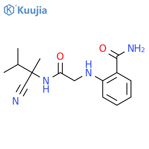 2-({[(1-Cyano-1,2-dimethylpropyl)carbamoyl]methyl}amino)benzamide structure