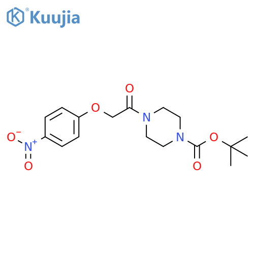 tert-Butyl 4-[2-(4-nitrophenoxy)acetyl]piperazine-1-carboxylate structure