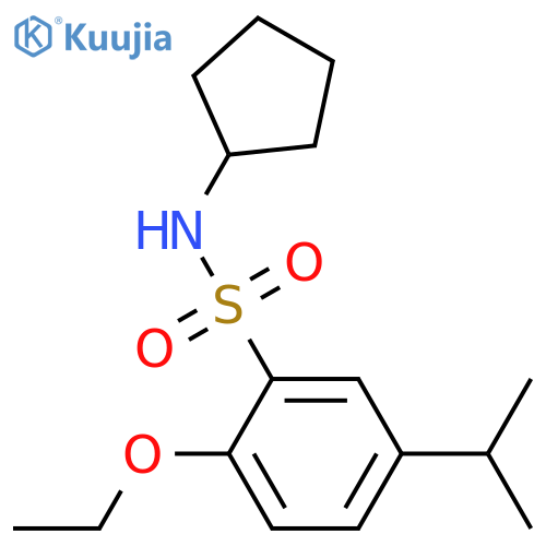 N-cyclopentyl-2-ethoxy-5-(propan-2-yl)benzene-1-sulfonamide structure