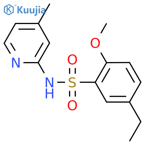 5-ethyl-2-methoxy-N-(4-methylpyridin-2-yl)benzene-1-sulfonamide structure