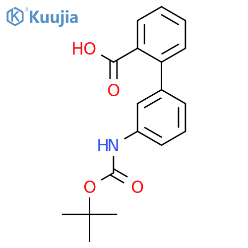 3'-((tert-Butoxycarbonyl)amino)-[1,1'-biphenyl]-2-carboxylic acid structure