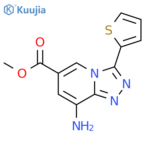 Methyl 8-amino-3-(2-thienyl)[1,2,4]triazolo[4,3-a]pyridine-6-carboxylate structure
