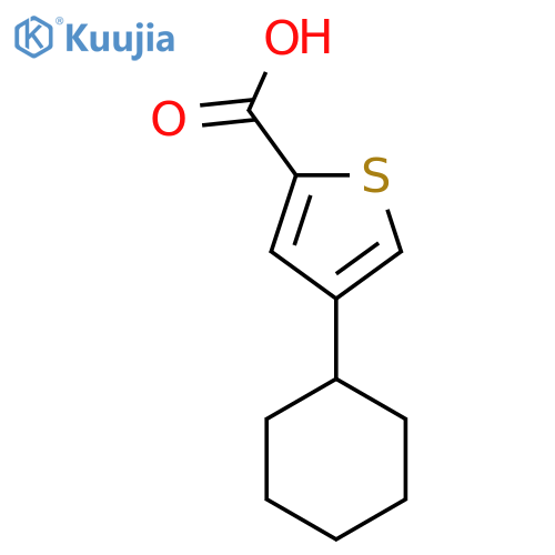 4-Cyclohexyl-2-thiophenecarboxylic acid structure