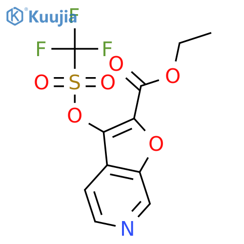 Furo2,3-cpyridine-2-carboxylic acid,3-(trifluoromethyl)sulfonyloxy-, ethyl ester structure