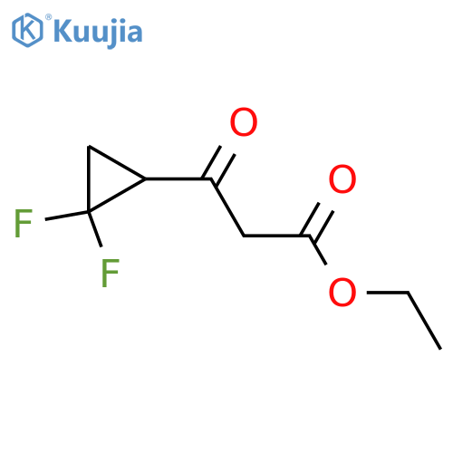 Cyclopropanepropanoic acid, 2,2-difluoro-β-oxo-, ethyl ester structure