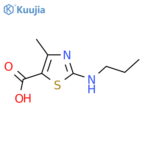 4-Methyl-2-(propylamino)-1,3-thiazole-5-carboxylic acid structure
