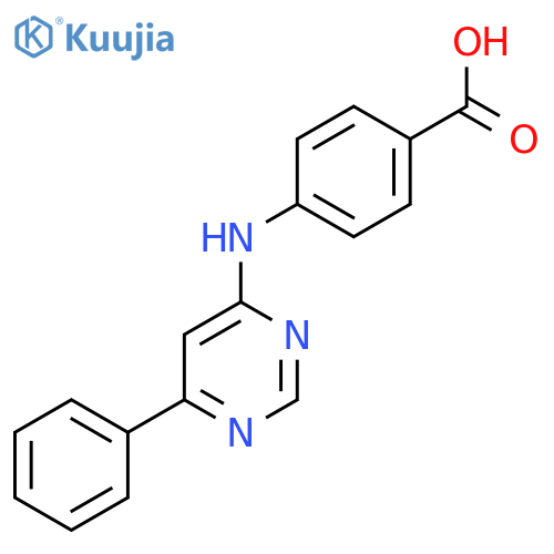 4-[(6-Phenylpyrimidin-4-yl)amino]benzoic acid structure
