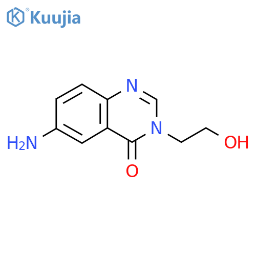 6-Amino-3-(2-hydroxyethyl)-3,4-dihydroquinazolin-4-one structure