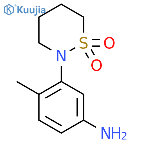 2-(5-amino-2-methylphenyl)-1lambda6,2-thiazinane-1,1-dione structure