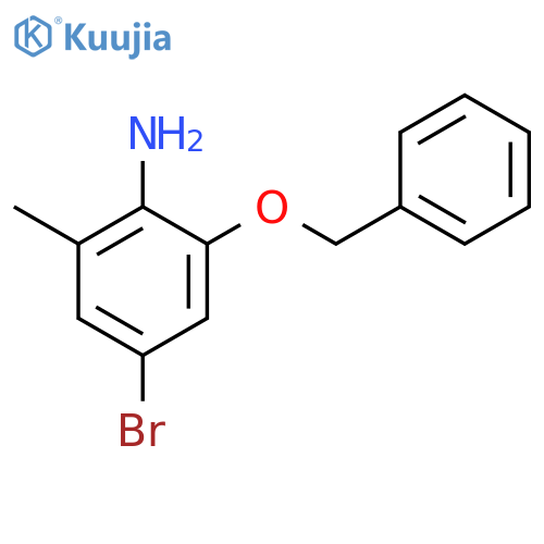 2-(benzyloxy)-4-bromo-6-methylbenzenamine structure