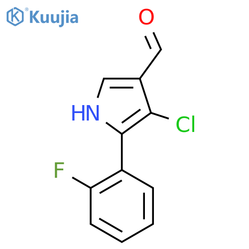 4-Chloro-5-(2-fluorophenyl)-1H-pyrrole-3-carbaldehyde structure
