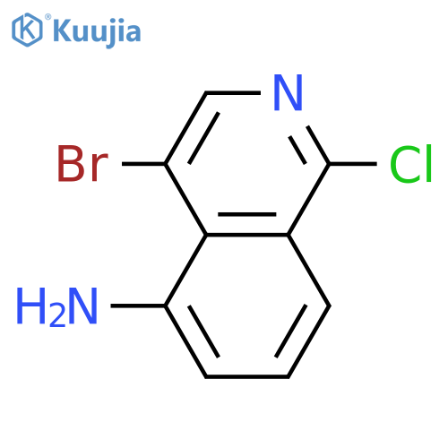 5-ISOQUINOLINAMINE, 4-BROMO-1-CHLORO- structure