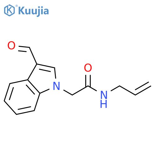 2-(3-formyl-1H-indol-1-yl)-N-(prop-2-en-1-yl)acetamide structure