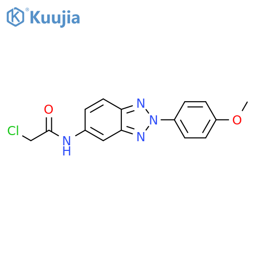 2-chloro-N-2-(4-methoxyphenyl)-2H-1,2,3-benzotriazol-5-ylacetamide structure
