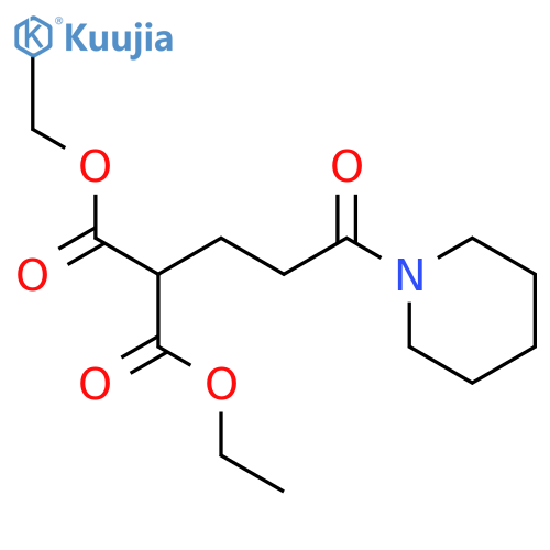 Propanedioic acid, [3-oxo-3-(1-piperidinyl)propyl]-, diethyl ester structure