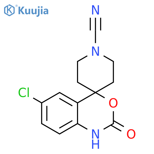 6-Chloro-1,2-dihydro-2-oxospiro[4H-3,1-benzoxazine-4,4′-piperidine]-1′-carbonitrile structure