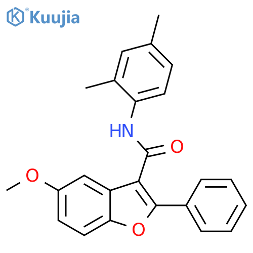 N-(2,4-dimethylphenyl)-5-methoxy-2-phenyl-1-benzofuran-3-carboxamide structure