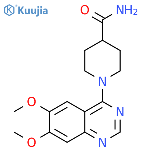 1-(6,7-dimethoxyquinazolin-4-yl)piperidine-4-carboxamide structure