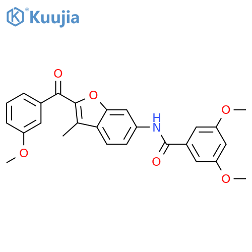 3,5-dimethoxy-N-2-(3-methoxybenzoyl)-3-methyl-1-benzofuran-6-ylbenzamide structure