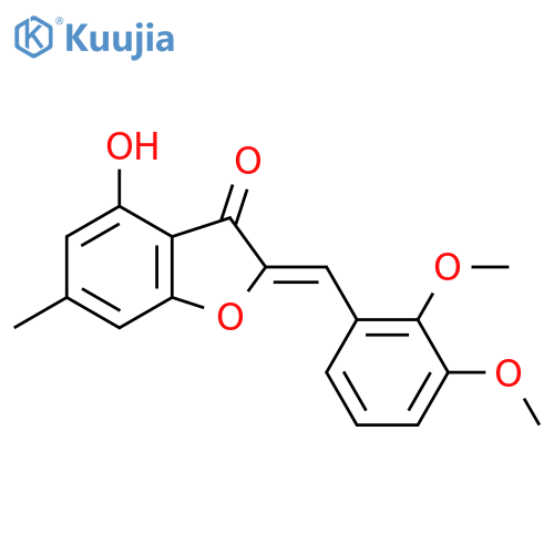 (2Z)-2-(2,3-dimethoxyphenyl)methylidene-4-hydroxy-6-methyl-2,3-dihydro-1-benzofuran-3-one structure