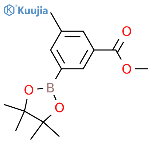 Methyl 3-methyl-5-(4,4,5,5-tetramethyl-1,3,2-dioxaborolan-2-yl)benzoate structure