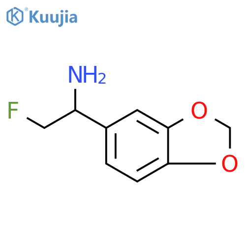 1-(1,3-dioxaindan-5-yl)-2-fluoroethan-1-amine structure