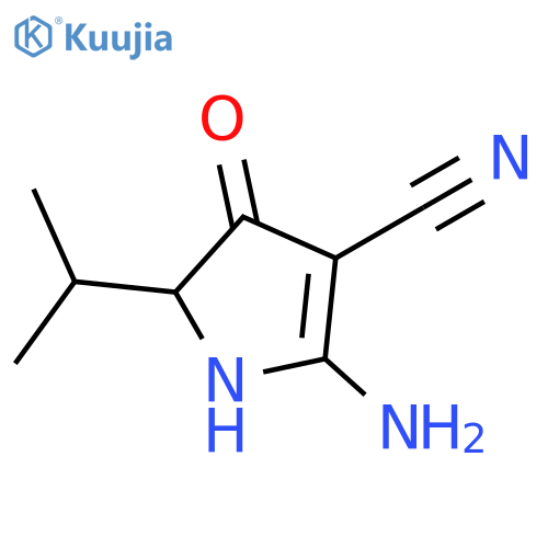 2-amino-4-oxo-5-(propan-2-yl)-4,5-dihydro-1H-pyrrole-3-carbonitrile structure