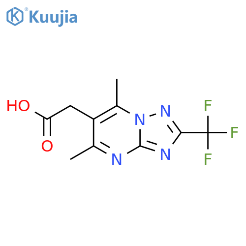 2-5,7-Dimethyl-2-(trifluoromethyl)-1,2,4triazolo1,5-apyrimidin-6-ylacetic Acid structure