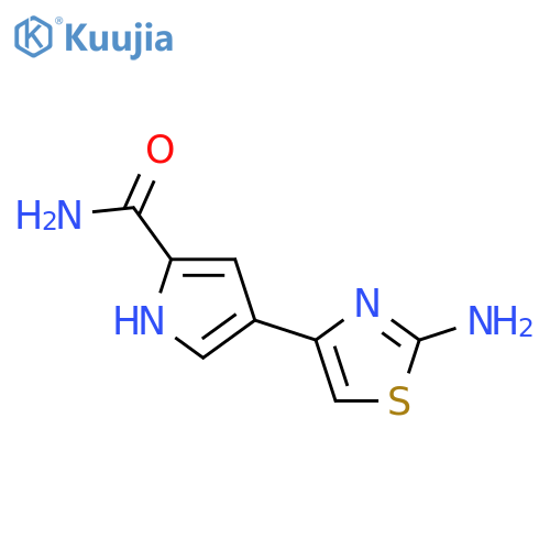 4-(2-amino-1,3-thiazol-4-yl)-1H-pyrrole-2-carboxamide structure