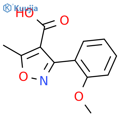 3-(2-Methoxyphenyl)-5-methylisoxazole-4-carboxylic acid structure
