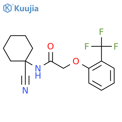 N-(1-cyanocyclohexyl)-2-[2-(trifluoromethyl)phenoxy]acetamide structure