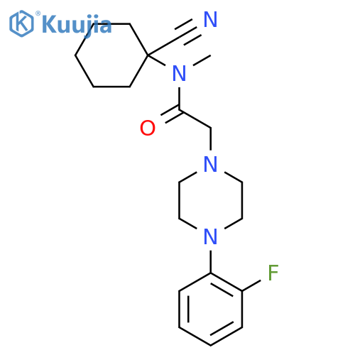 N-(1-cyanocyclohexyl)-2-[4-(2-fluorophenyl)piperazin-1-yl]-N-methylacetamide structure