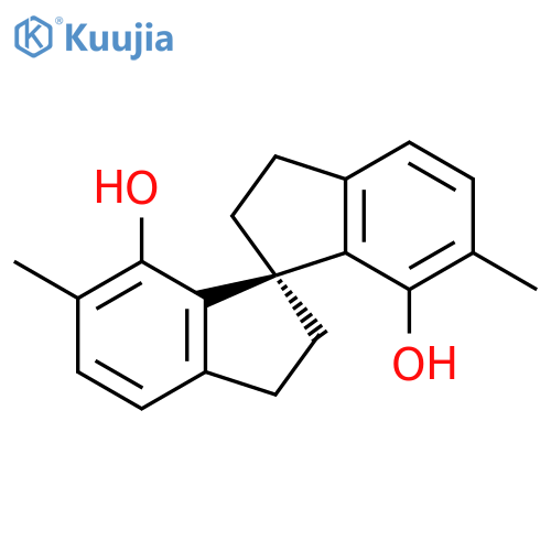 (1R)-2,2',3,3'-TETRAHYDRO-6,6'-DIMETHYL-1,1'-SPIROBI[1H-INDENE]-7,7'-DIOL structure