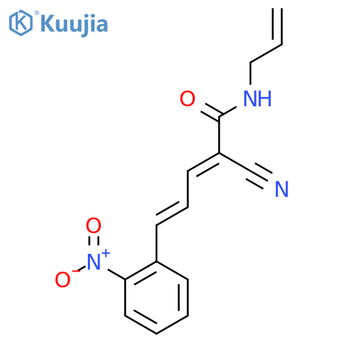 2-cyano-5-(2-nitrophenyl)-N-(prop-2-en-1-yl)penta-2,4-dienamide structure