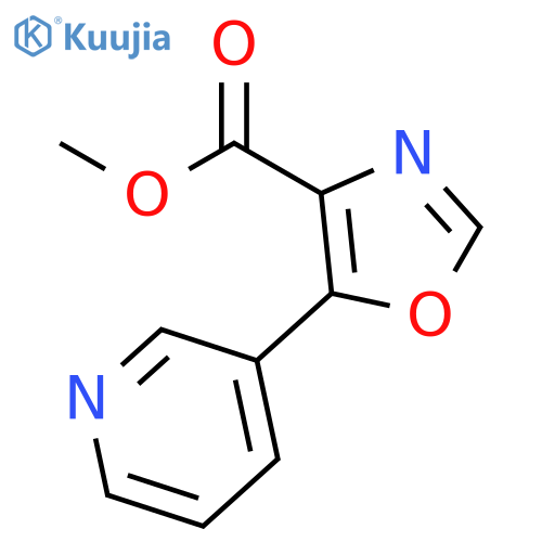 4-Oxazolecarboxylic acid, 5-(3-pyridinyl)-, methyl ester structure