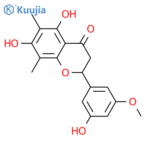 3',5,5',7-Tetrahydroxy-6,8-dimethylflavanone; (S)-form, 3'-Me ether structure