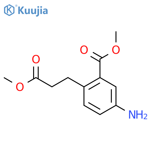 Methyl 5-amino-2-(3-methoxy-3-oxopropyl)benzoate structure